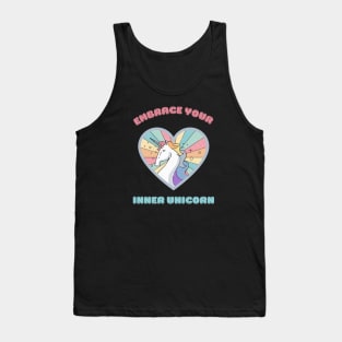 Embrace your inner unicorn - a cute rainbow unicorn Tank Top